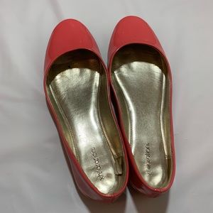 Bright pink flats